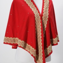 Vintage 1960s Charles of Miami Vintage Red Evening Cape/ Shawl