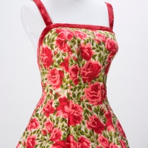 1950s Grenelle Estevez Rose Print Dress