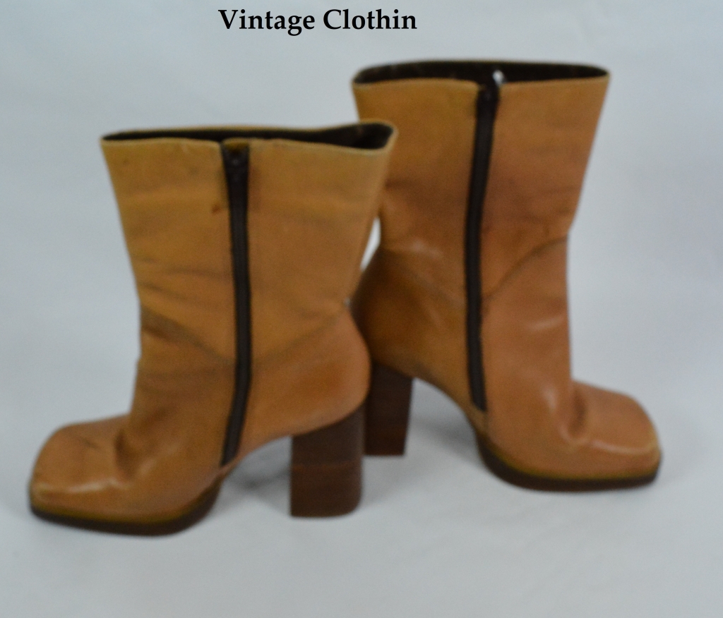 1970s Style Candies Leather Platform Boots