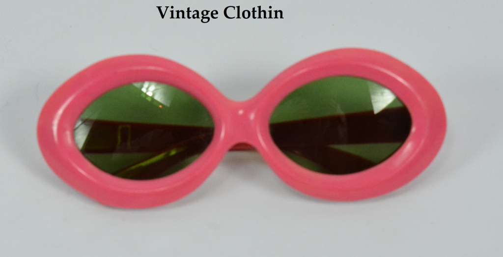 c1940s Art Deco Pink Pinup Sunglasses