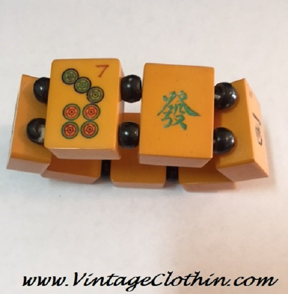 Vintage Mahjong Tile Bakelite Bracelet